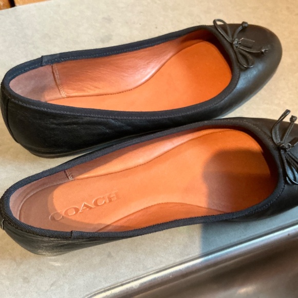 Coach black leather ballet flats - Picture 4 of 7